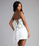 Jaimie Bow Lace-Up Mini Dress