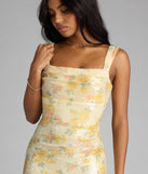 Elara Floral Sequin Lace-Up Mini Dress