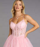 Liza Corset Tulle Skater Dress
