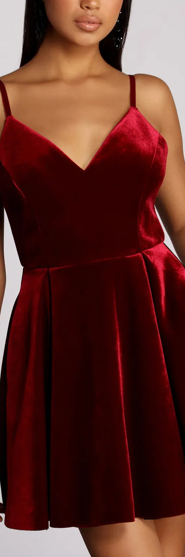 Lily Bonded Velvet Mini Dress