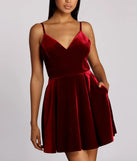 Lily Bonded Velvet Mini Dress