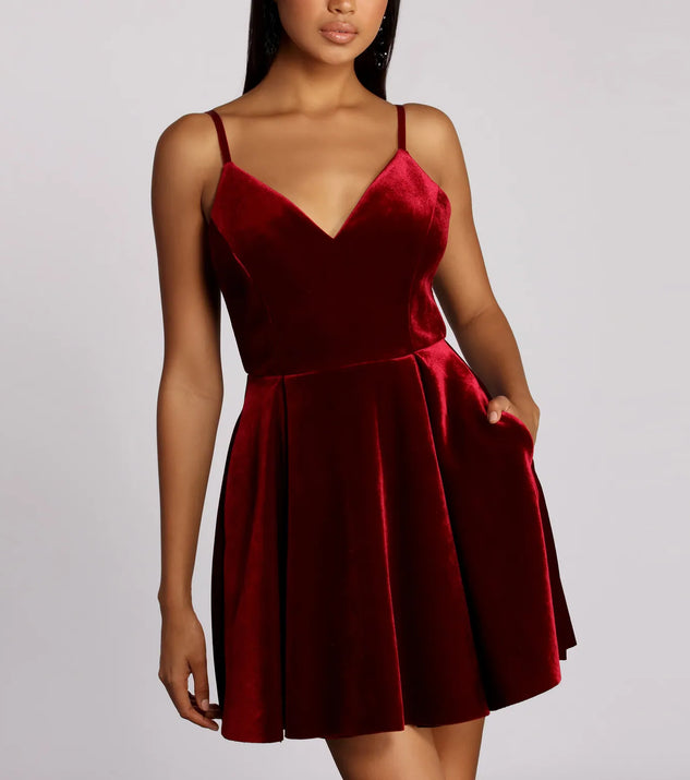 Lily Bonded Velvet Mini Dress