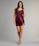 Feel ready for every dance floor moment or feed-worthy reel in the Angeline Corset Satin Mini Dress, a homecoming dress designed to own your moment.