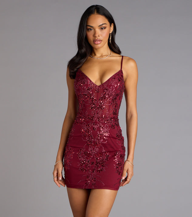 Jovie Sequin Glitter Sheer Mesh Mini Dress | Windsor Jovie Sequin Glitter Sheer Mesh Mini Dress | Windsor