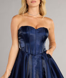 Briar Strapless Bow Back Skater Dress