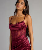Feel ready for every dance floor moment or feed-worthy reel in the Hillary Satin Corset Lace-Up Mini Dress, a homecoming dress designed to own your moment.