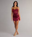 Brandy Sleeveless Lace Satin Bodycon Mini Dress