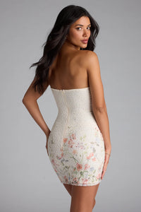 aje vera beaded flower mini dress Aje - BNWT AJE IVORY VERA BEADED FLOWER MIDI DRESS