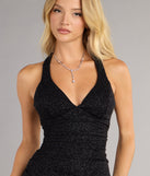Lea Glitter Lace-Up Mini Dress