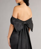 Lucinda Glitter Bow Mini Dress