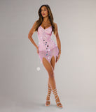 Fairy Glow Rhinestone Mini Dress
