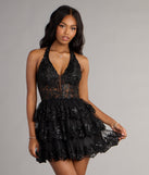 Katy Corset Tulle Skater Dress