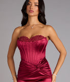 Alexia Satin Lace Bustier Mini Dress