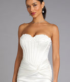 Alexia Satin Lace Bustier Mini Dress