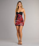 Alora Sequin Beaded Floral Mini Dress