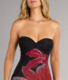 Alora Sequin Beaded Floral Mini Dress