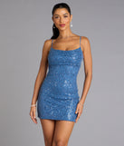 Adriana Sequin Tie-Back Mini Dress