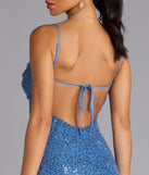 Adriana Sequin Tie-Back Mini Dress
