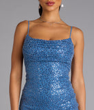 Adriana Sequin Tie-Back Mini Dress