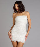 Lilah Beaded Scallop Mini Dress