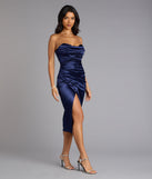 Greta Strapless Bodycon Midi Formal Dress