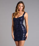 Adrielle Sequin Bodycon Mini Dress