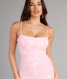 Sydney Sequin Bead Lace-Up Mini Dress
