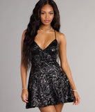 Style your seasonal looks with the Julianne Sequin Lace-Up Skater Dress, a trend-right, fall dress designed for any plan on your calendar with new and unqiue details.