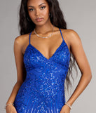 Alessia Sequin Lace-Up Mini Dress