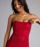 Feel ready for every dance floor moment or feed-worthy reel in the Nicole Rhinestone Lace-Up Strapless Mini Dress, a homecoming dress designed to own your moment.