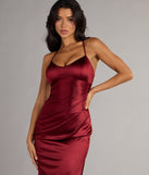 Ophelia Satin Lace-Up Midi Formal Dress