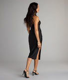 The Dianna Strapless Slit Midi Formal Dress is your new go-to Windsor dress—effortless, versatile, and made to update your fall style in seconds.