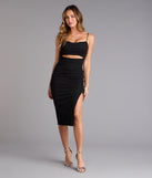 Kassidy Glitter Cutout Midi Dress