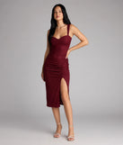 Savannah Glitter Cutout Midi Formal Dress