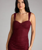 Savannah Glitter Cutout Midi Formal Dress