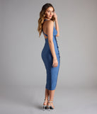 Eleanor V-Neck Bodycon Midi Formal Dress