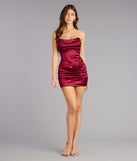 Brooke Satin Bodycon Mini Dress
