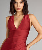 Piper V-Neck Bodycon Midi Formal Dress