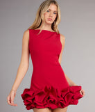 Style your seasonal looks with the Ellerie Low Back Ruffle Bubble Short Dress, a trend-right, fall dress designed for any plan on your calendar with new and unqiue details.