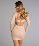 Mary Glitter Long Sleeve Mini Dress