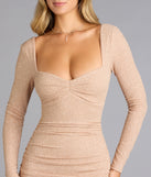 Mary Glitter Long Sleeve Mini Dress