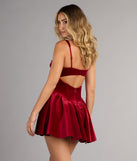 Kyla Velvet Cutout Skater Short Dress