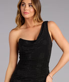Gabrielle Rhinestone One-Shoulder Mini Dress