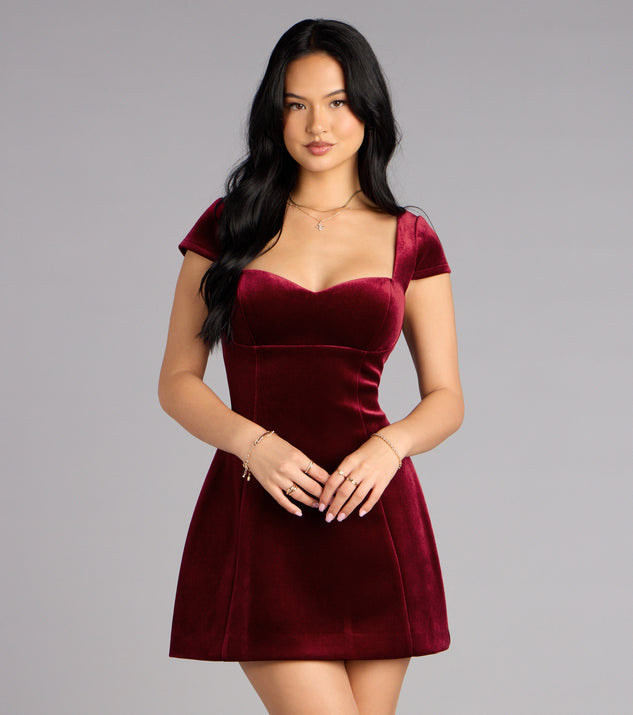 Dana Velvet A-Line Mini Dress Dana Velvet A-Line Mini Dress