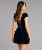 Dana Velvet A-Line Mini Dress