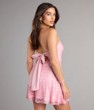 Gracie Beaded Tie Back Skater Dress