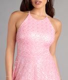 Gracie Beaded Tie Back Skater Dress