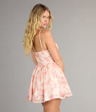 Celina Floral Sequin Skater Short Dress