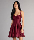 Isabelle Satin Lace-Up Dress With Pockets