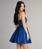 Joelle Satin Corset Skater Dress